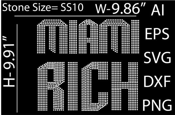 Download Printable (Miami Rich) Rhinestone Templ - Rich Collection